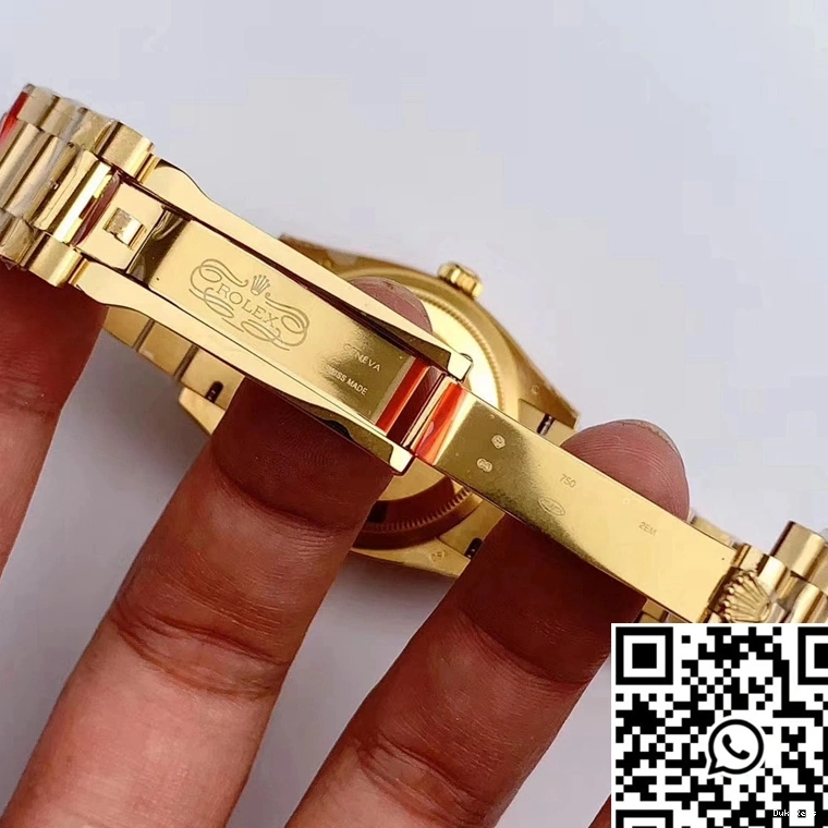 White Factory Day-Date Rolex Roman Time Scale M128238 EW Dial 0123